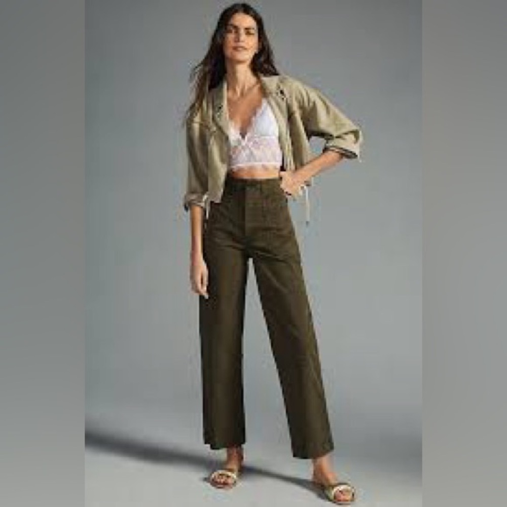 NWT Frame Olive Green Utility Pants, Size 33 - Picture 1 of 11